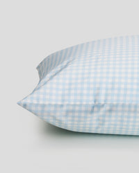 Gingham Duvet Set - Powder Blue
