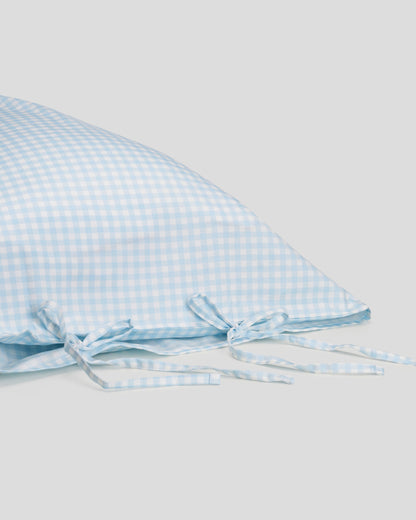 Gingham Shams - Powder Blue