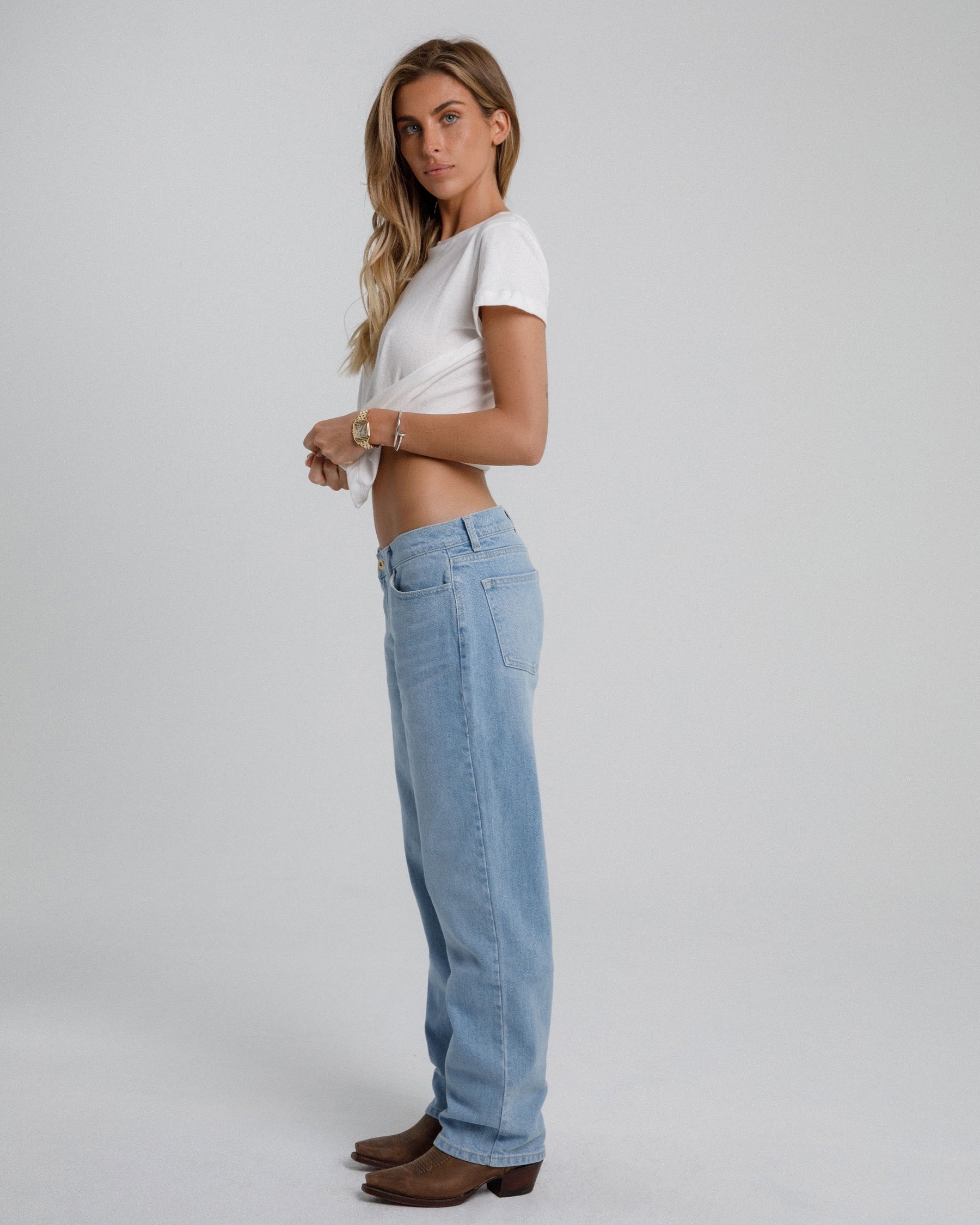 Relaxed Straight Leg Denim - Light Wash