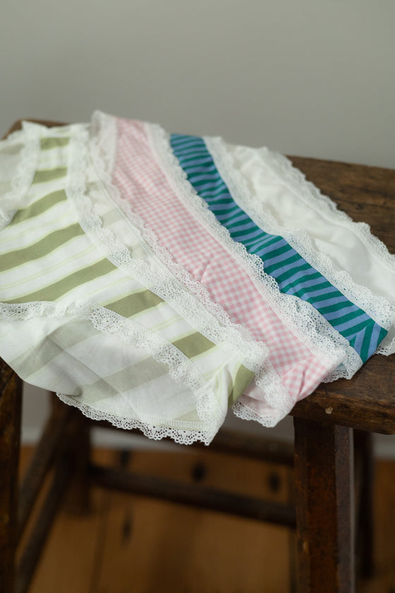 Cheeky Undie Pack - Green Pinstripe Multi