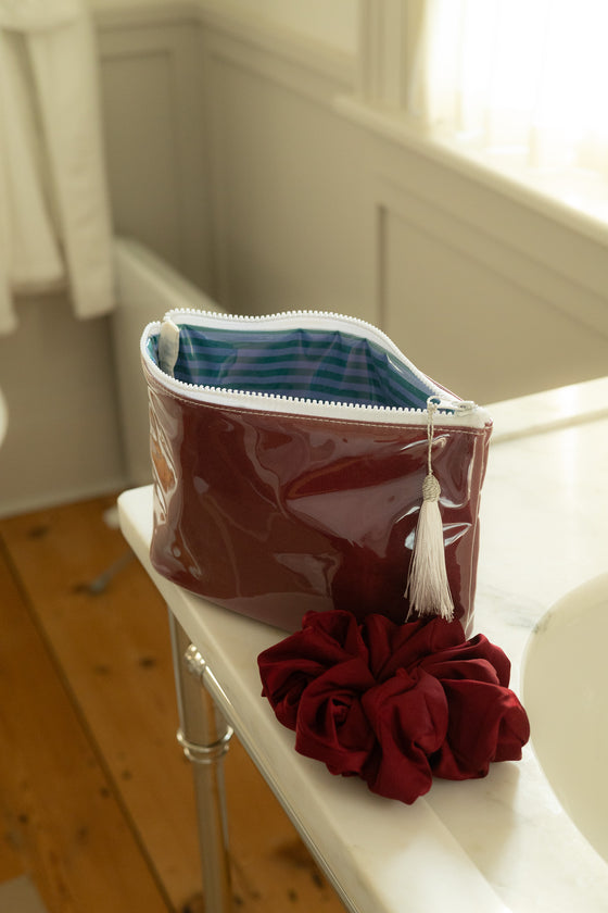 Farm Friends Makeup Bag - Merlot