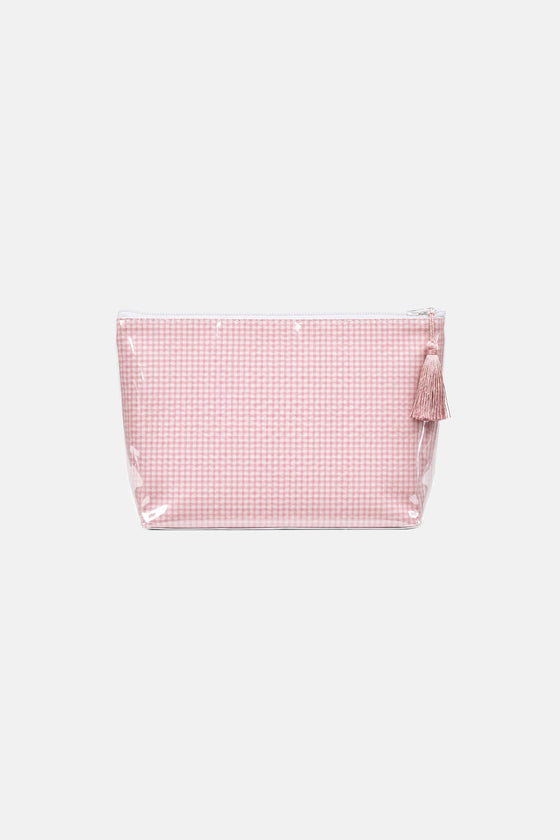 Farm Friends Makeup Bag - Pink Gingham