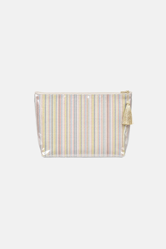 Farm Friends Makeup Bag - Ribbon Stripe