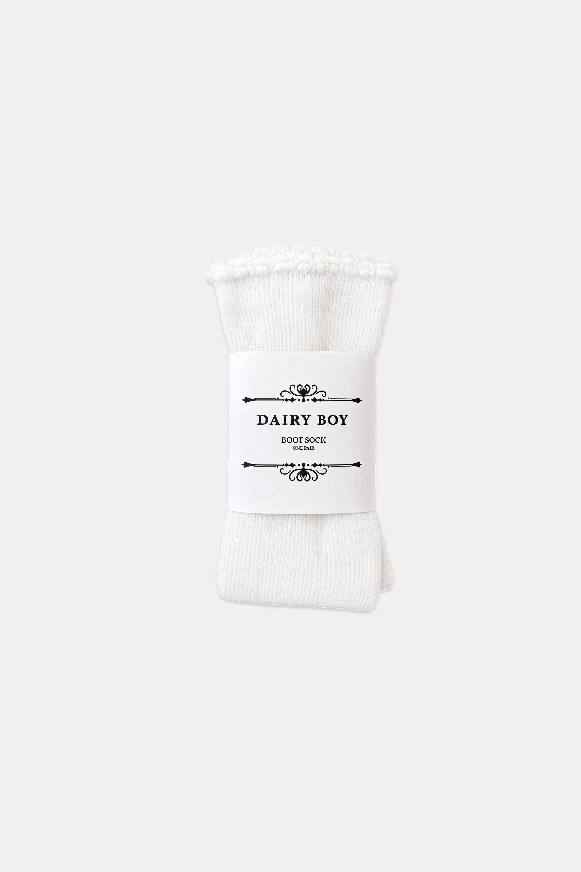 Boot Sock - Soft White