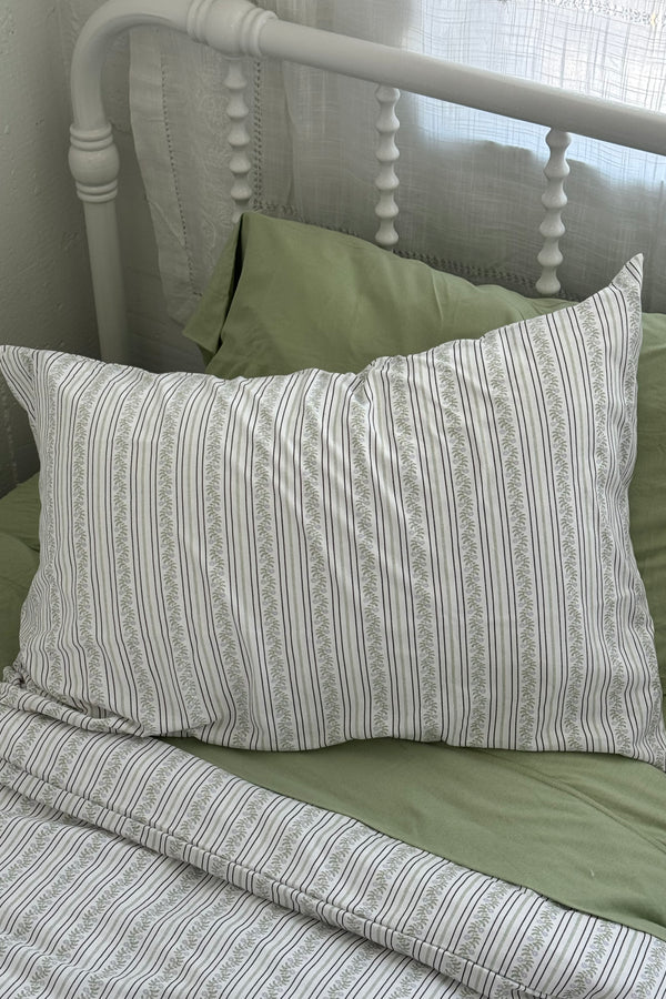 Jersey Sham Set - Greenhouse Stripe