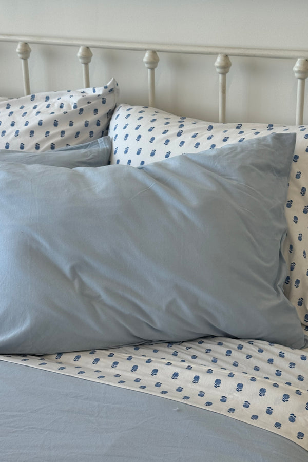Jersey Sham Set - Chambray Blue