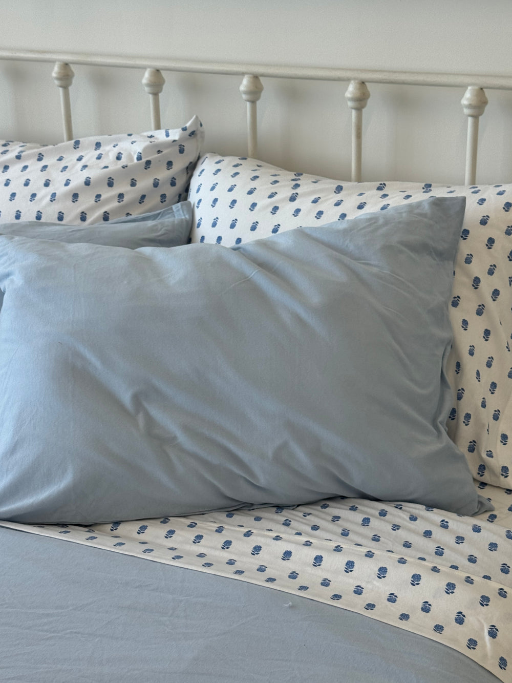 Jersey Sham Set - Chambray Blue