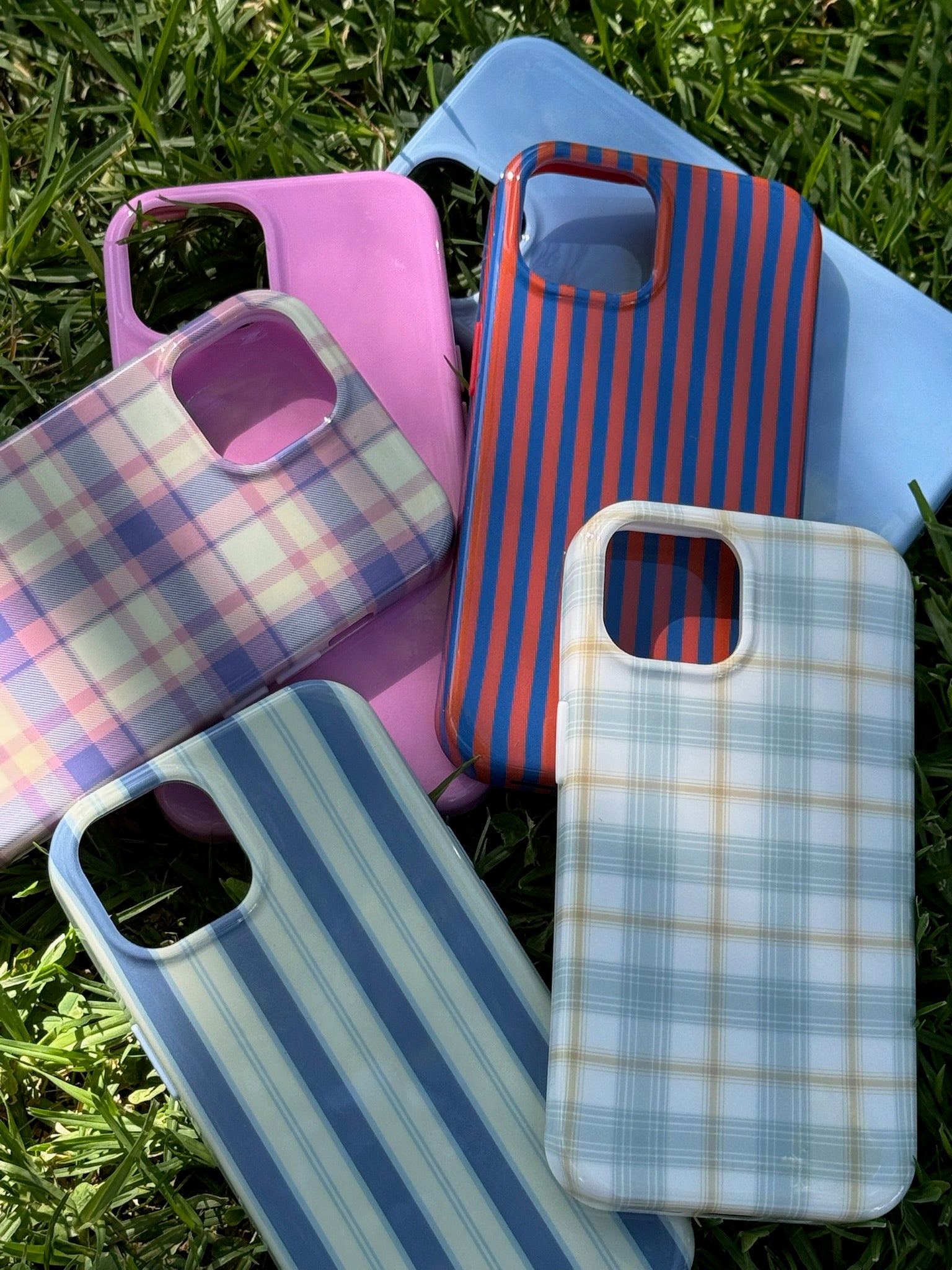 Garden Bed Phone Case - Sailor Plaid