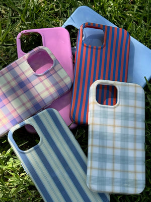 Garden Bed Phone Case - Sailor Plaid