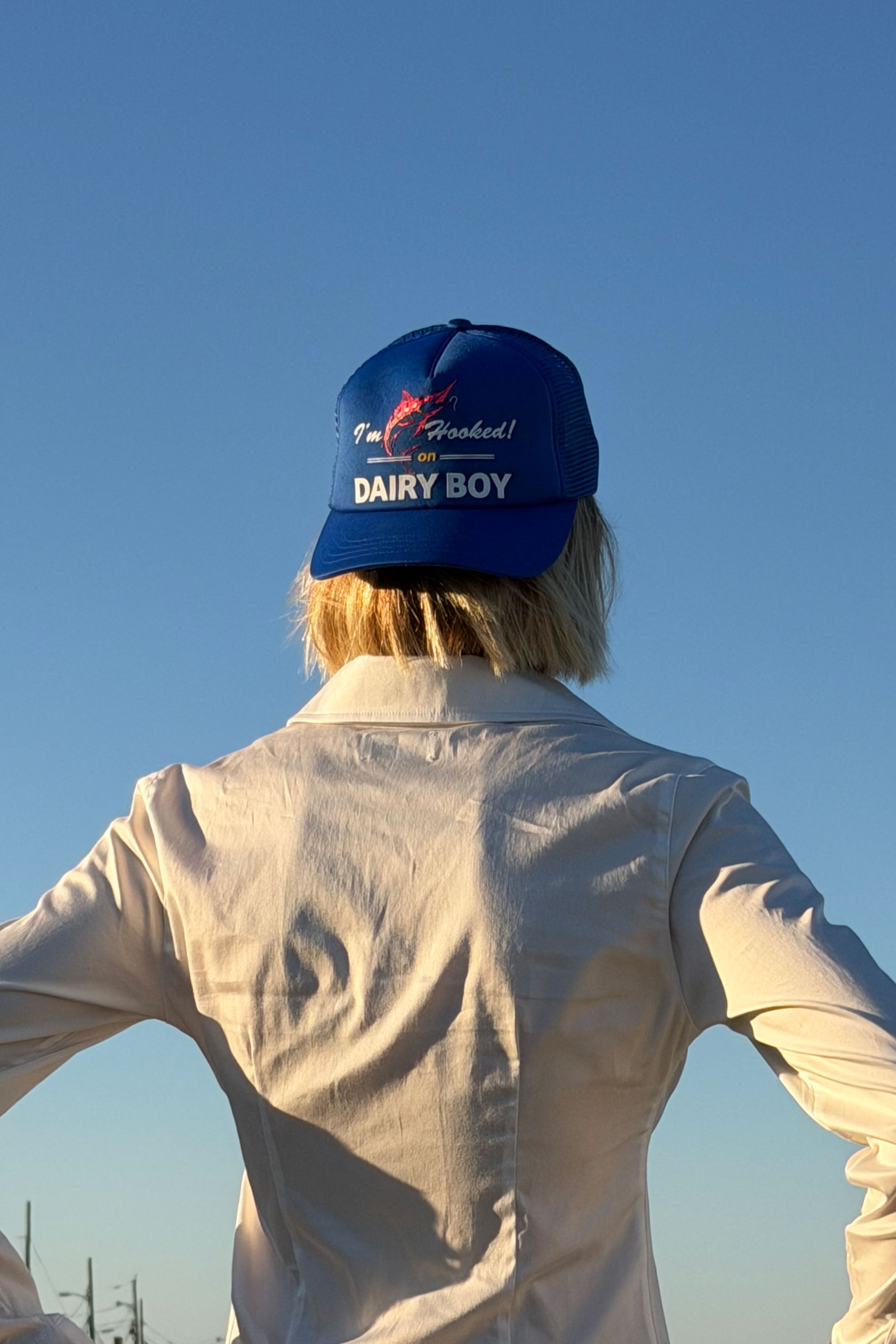I'm Hooked Trucker Hat - Electric Blueberry
