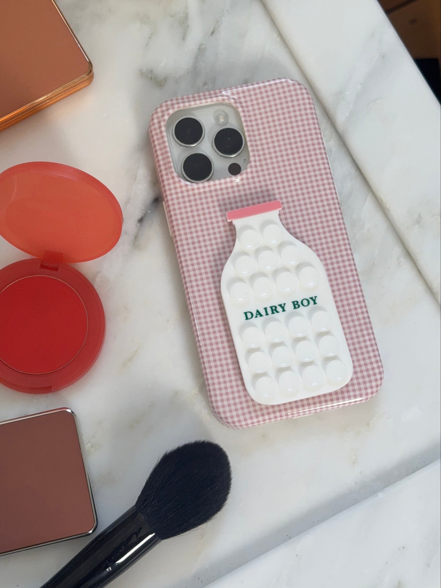 - Farm Friends Phone Case - Pink Gingham