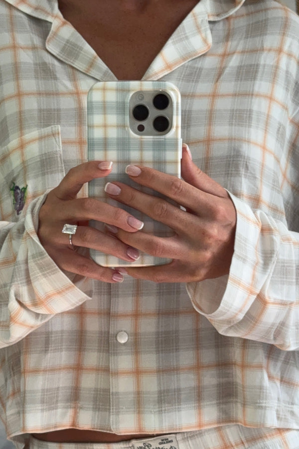 Garden Bed Phone Case - Sailor Plaid