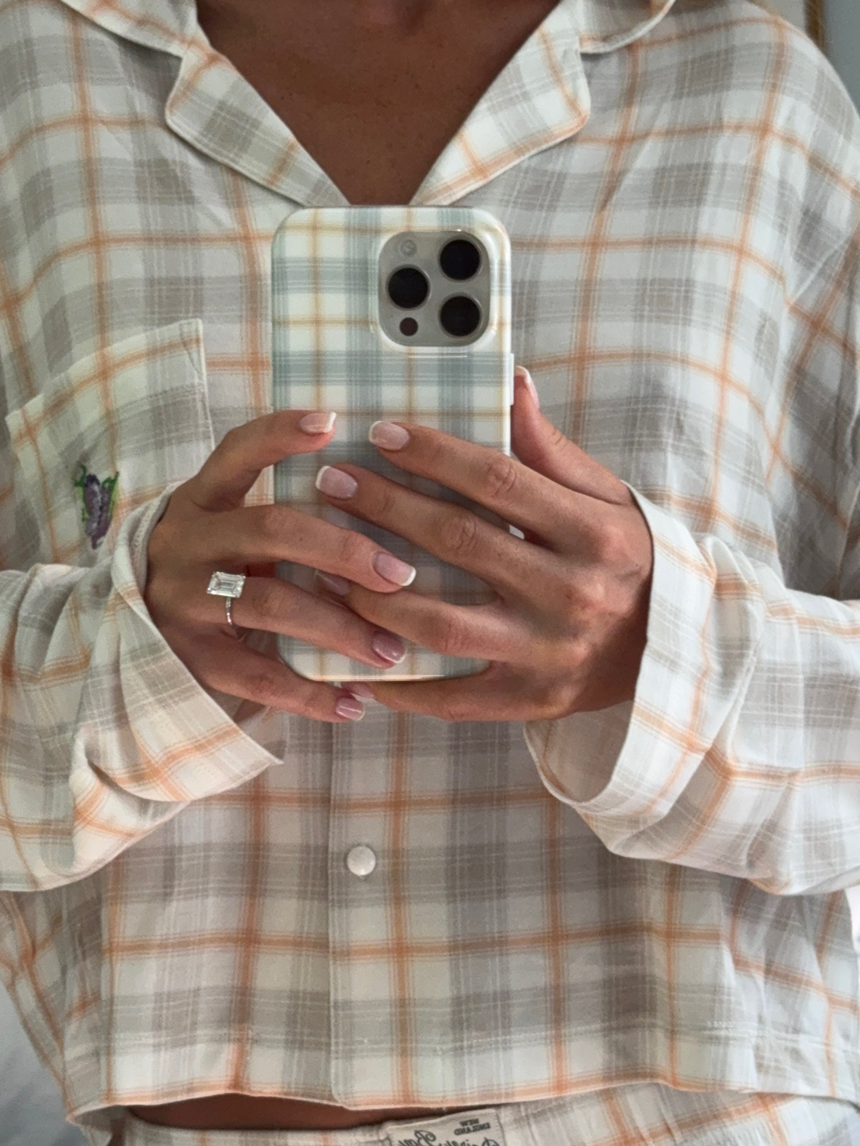 Garden Bed Phone Case - Sailor Plaid