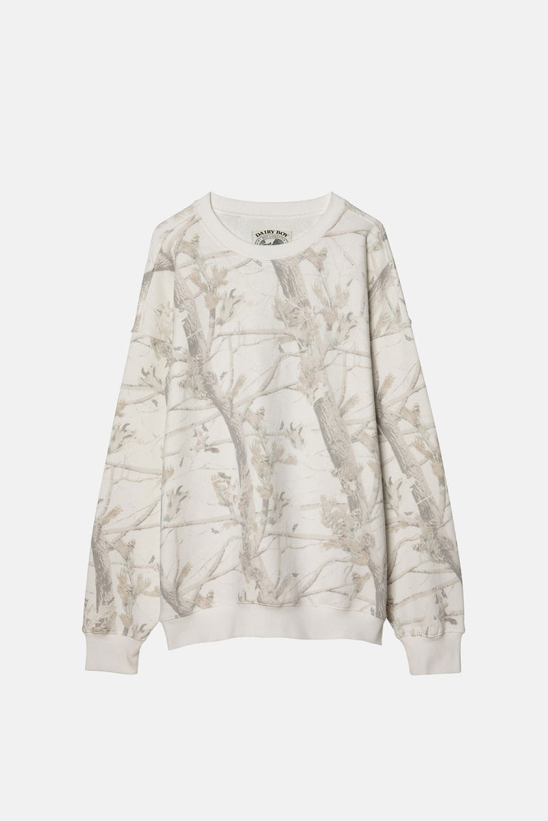 Oversized Crewneck - Woodland Camo Teddy