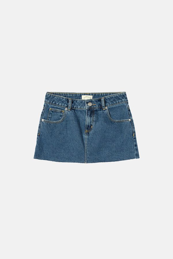 Bambi Mini Skirt - Dark Wash