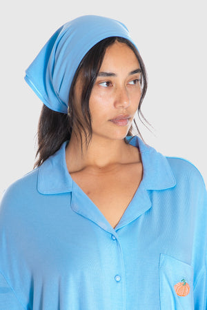 Garden Bed Headscarf - Cool Blue