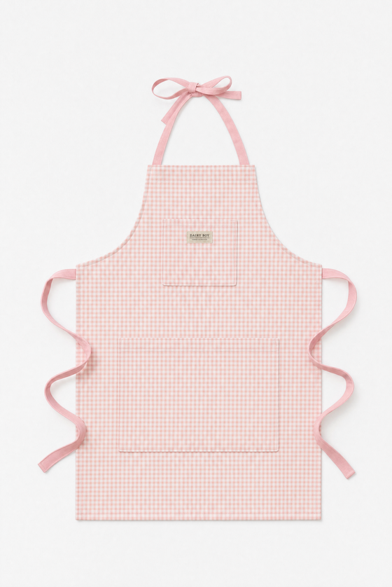 Farm Apron - Pink Gingham