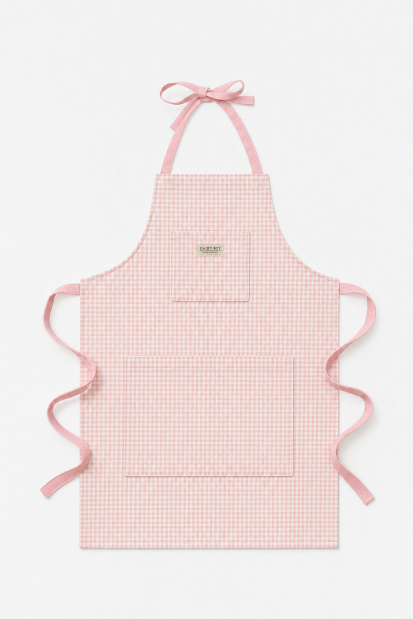 Farm Apron - Pink Gingham