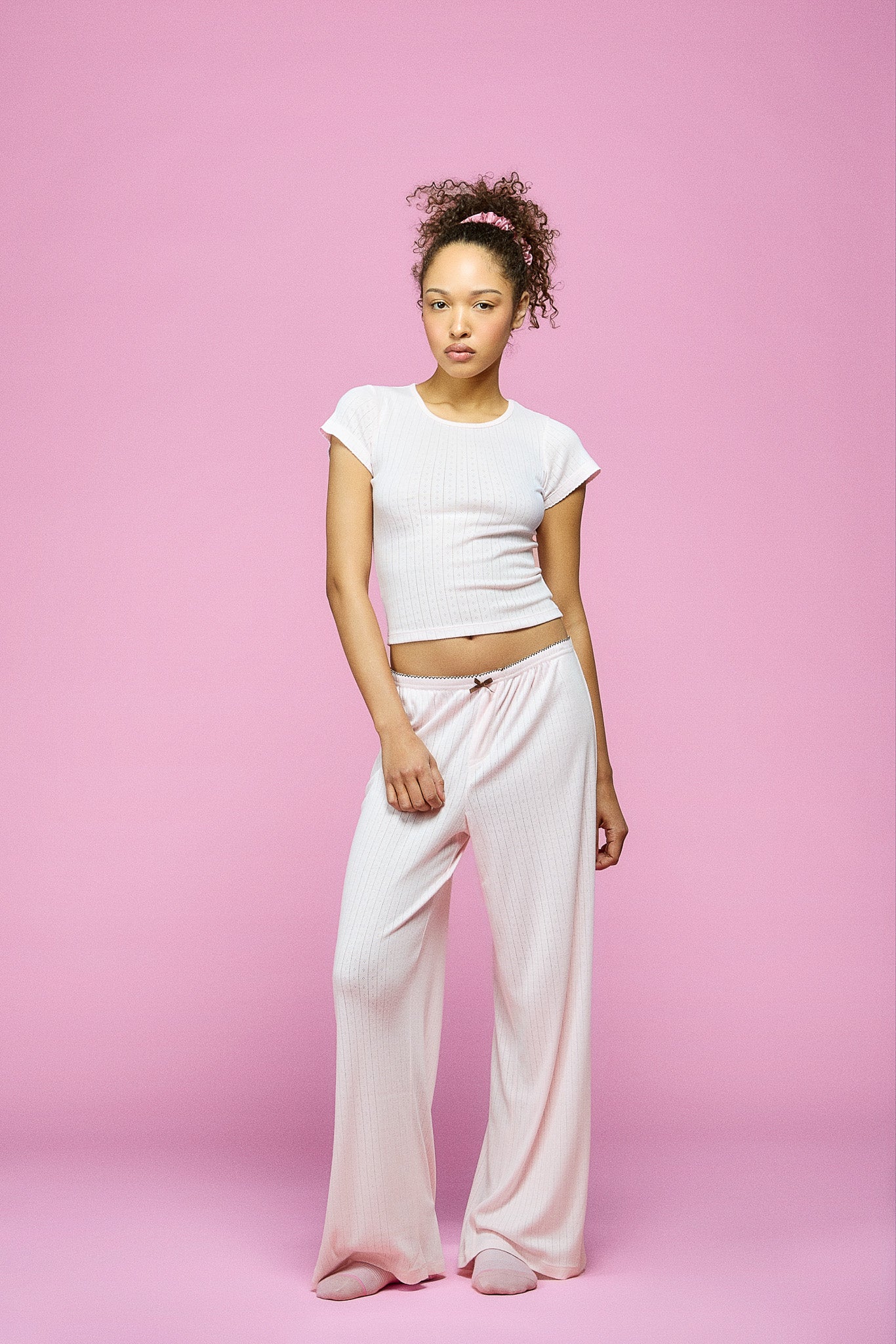 Pointelle Sleep Pant - Blush - Dairy Boy