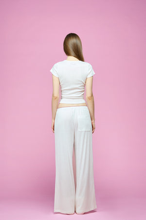 Pointelle Sleep Pant - Cupid