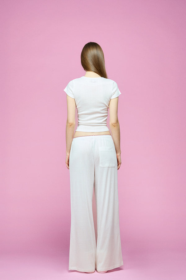 Pointelle Sleep Pant - Cupid