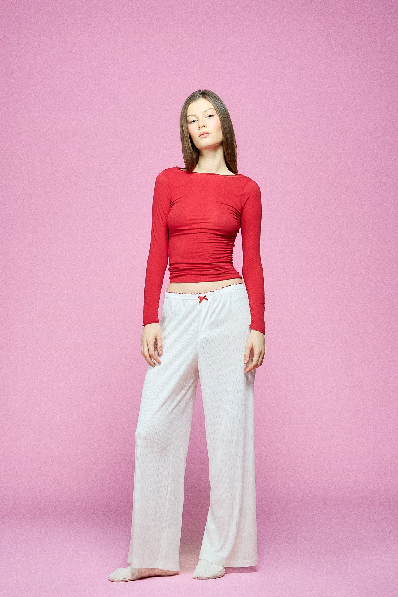 Pointelle Sleep Pant - Cupid