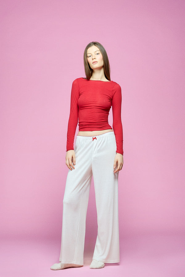 Pointelle Sleep Pant - Cupid