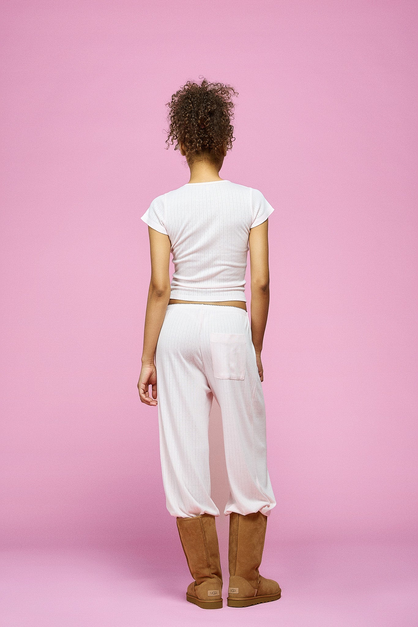 Pointelle Sleep Tee - Blush - Dairy Boy