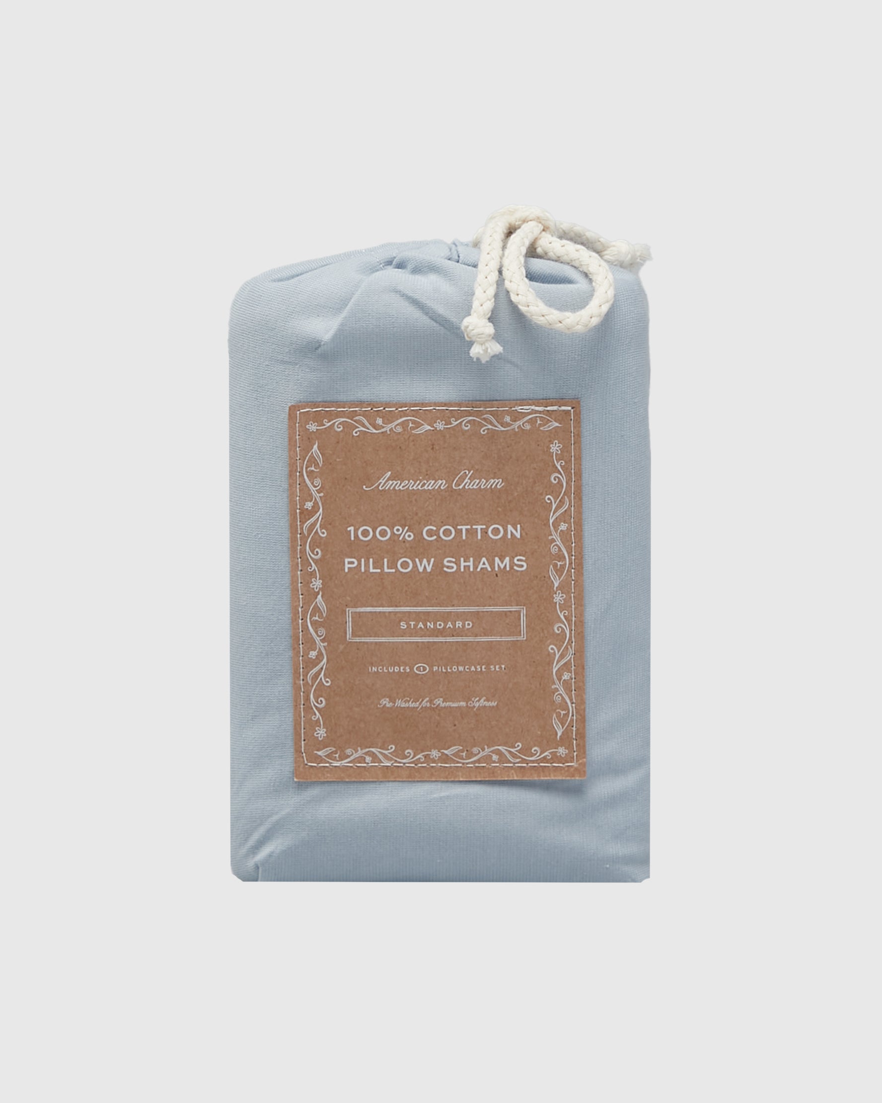 Jersey Sham Set - Chambray Blue