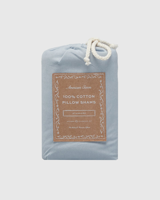 Jersey Sham Set - Chambray Blue
