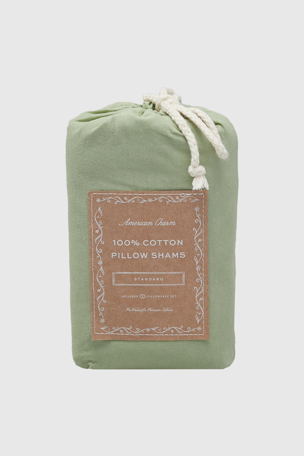 Jersey Pillowcase Set - Sage