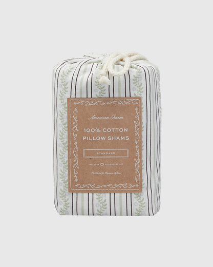 Jersey Sham Set - Greenhouse Stripe