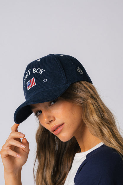 American Corduroy Trucker Hat - Navy