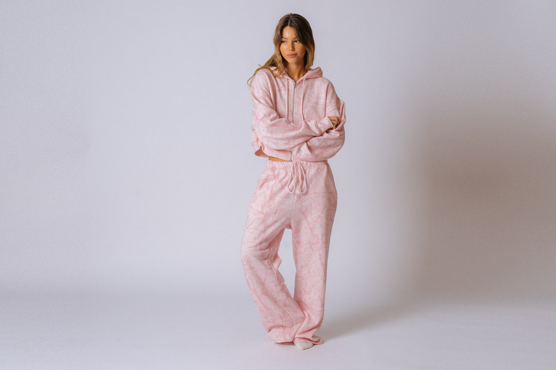 Straight Leg Sweatpant - Bubblegum Camo