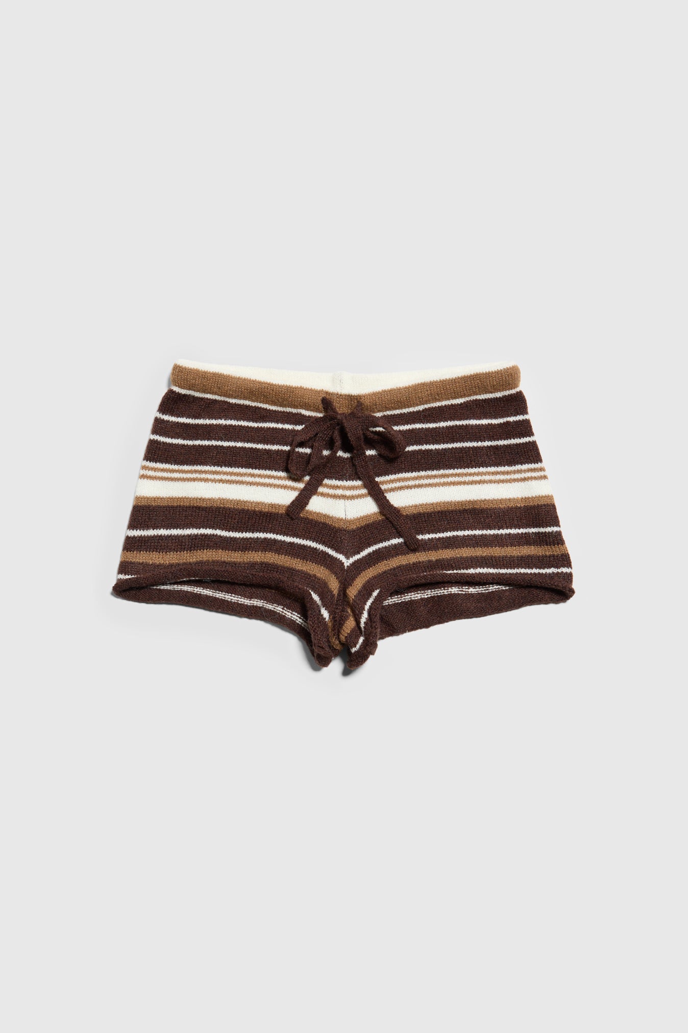 Surfside Striped Knit Shorts - Sand Dune