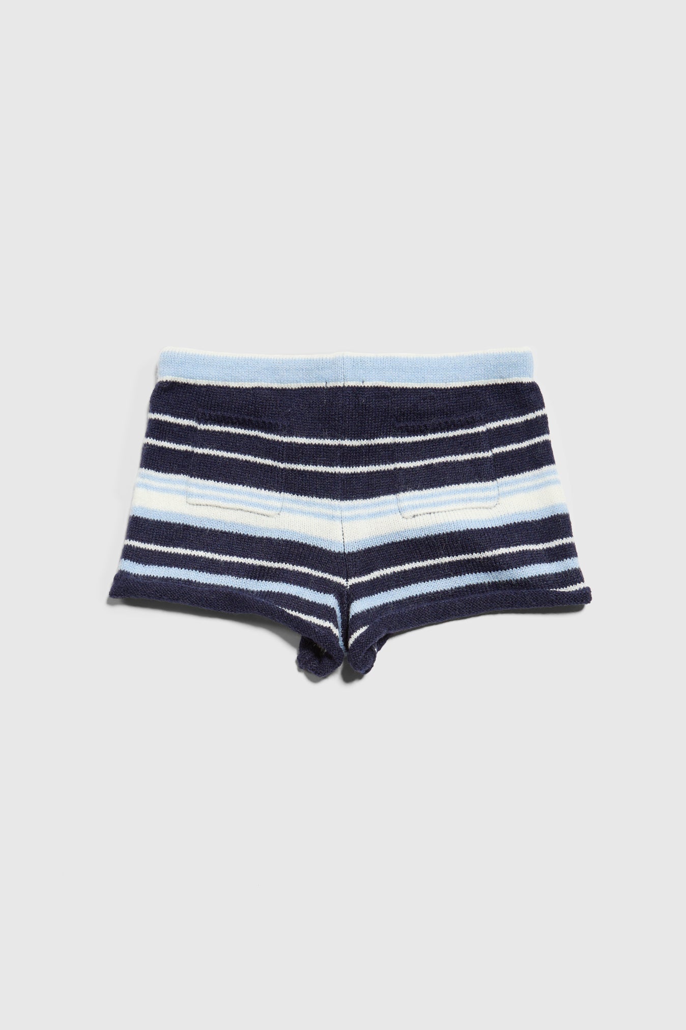 Surfside Striped Knit Shorts - Ocean Blue