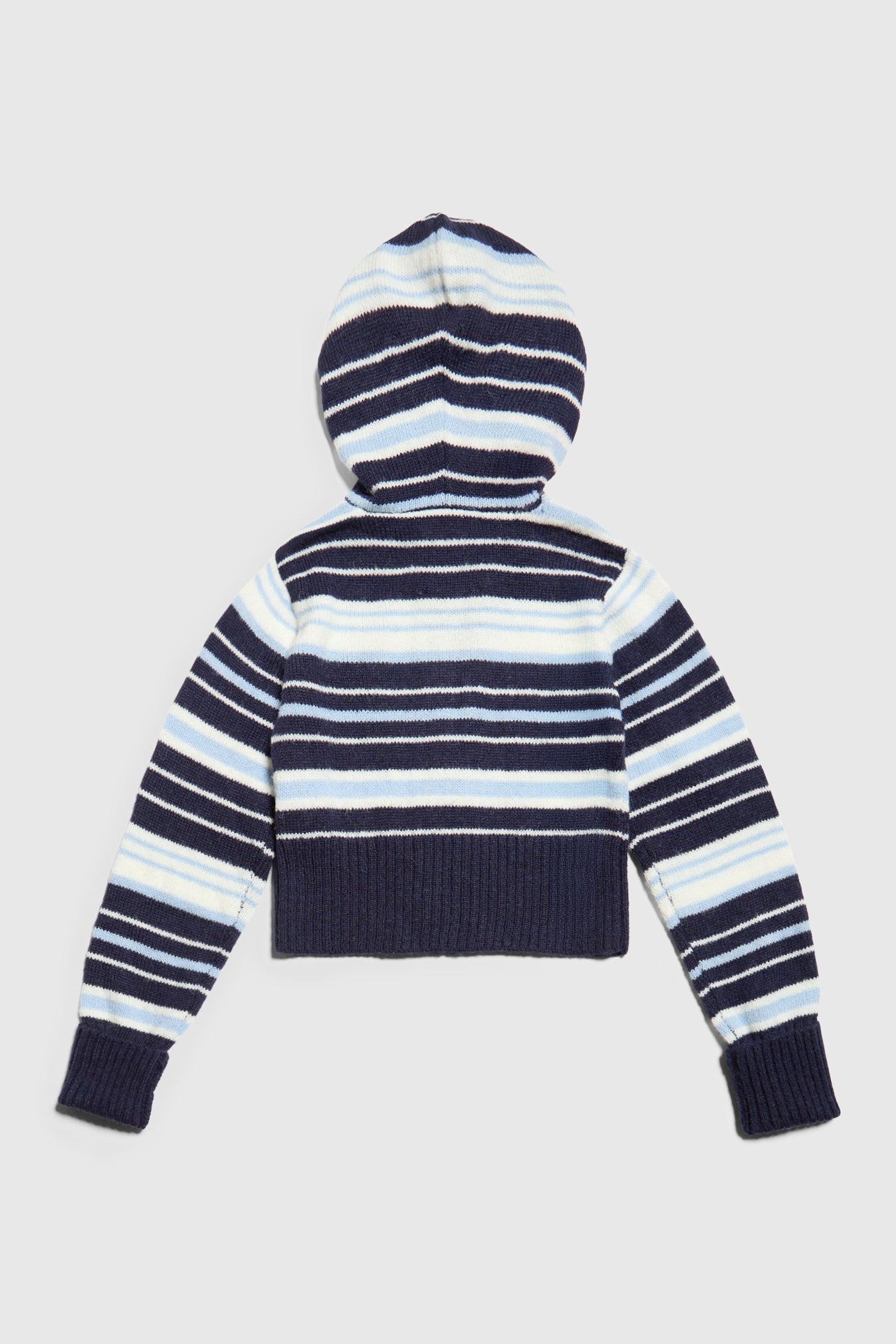 Surfside Striped Knit Zip Up - Ocean Blue
