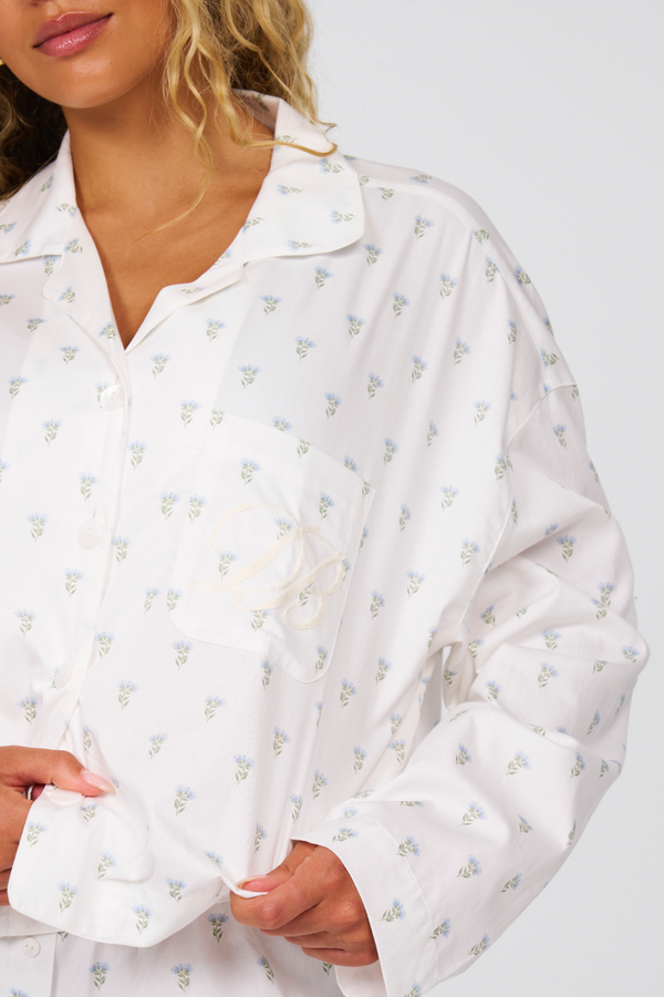 Elizabeth Sleep Top - Powder Blue