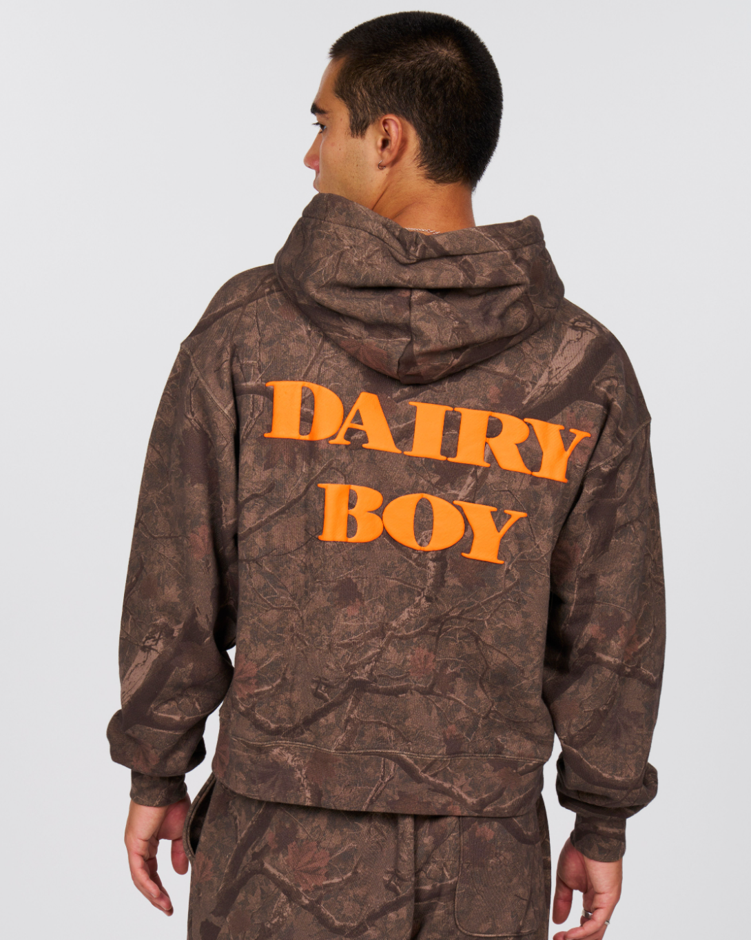 River Camo Hoodie - Orange