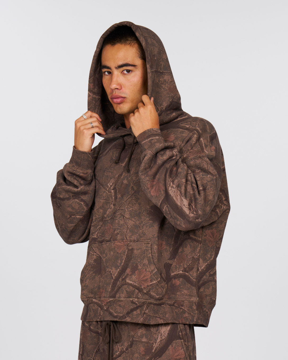 River Camo Hoodie - Pink