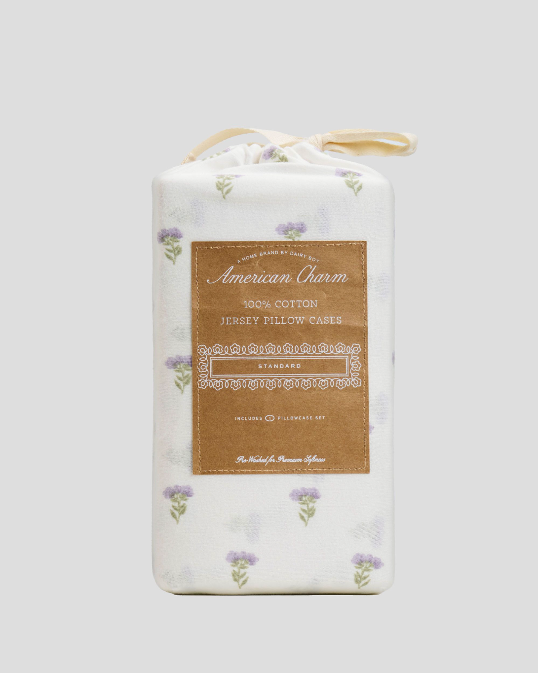 Cottage Floral Pillow Cases - Lilac