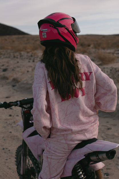 Bubblegum Camo Crewneck - Pink Puff