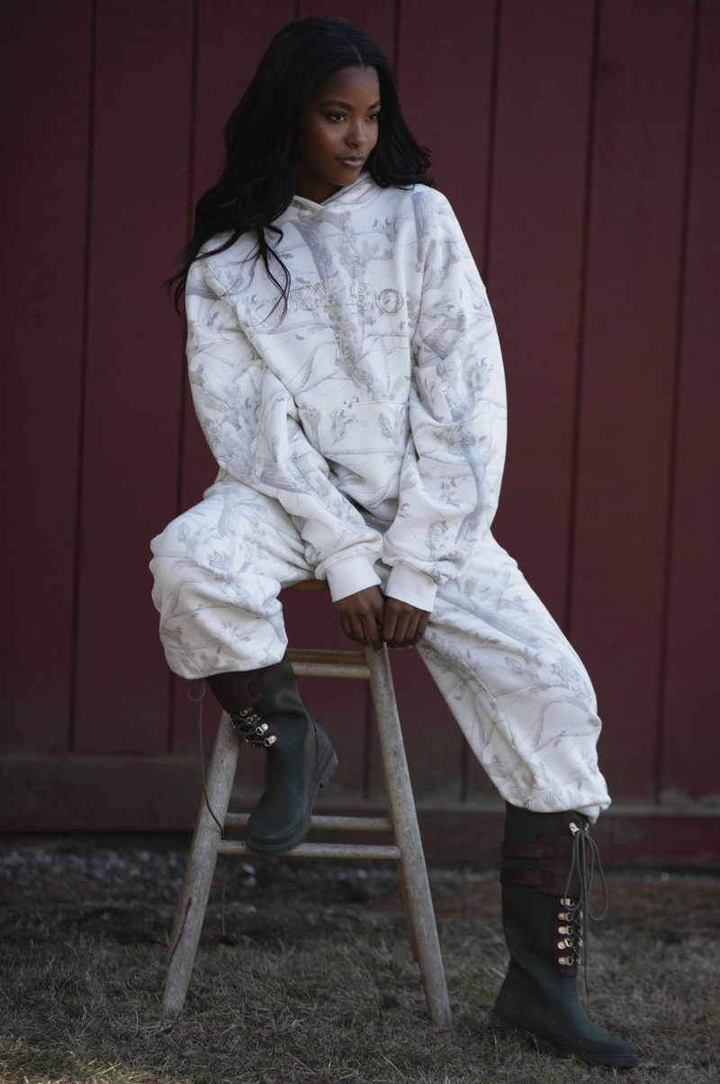 The Boyfriend Hoodie - Woodland Camo