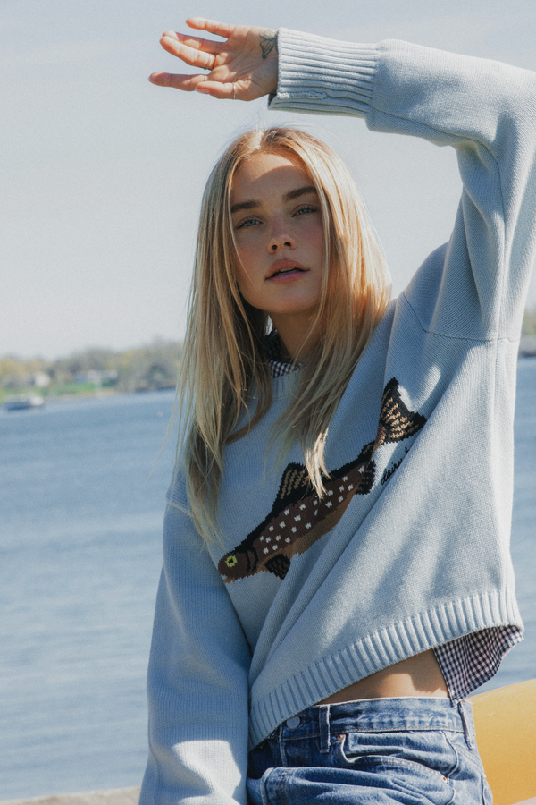 The Fisherman's Daughter Sweater - Bluepoint