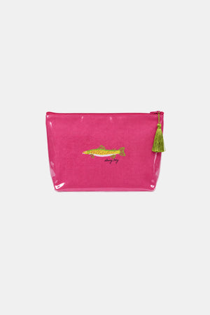 Shell & Sail Makeup Bag - Neon Fish