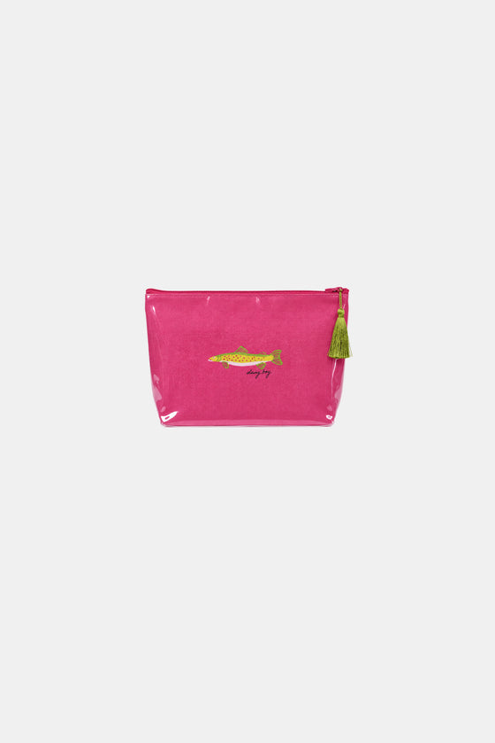 Shell & Sail Makeup Bag - Neon Fish
