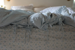 Gingham Duvet Set - Powder Blue