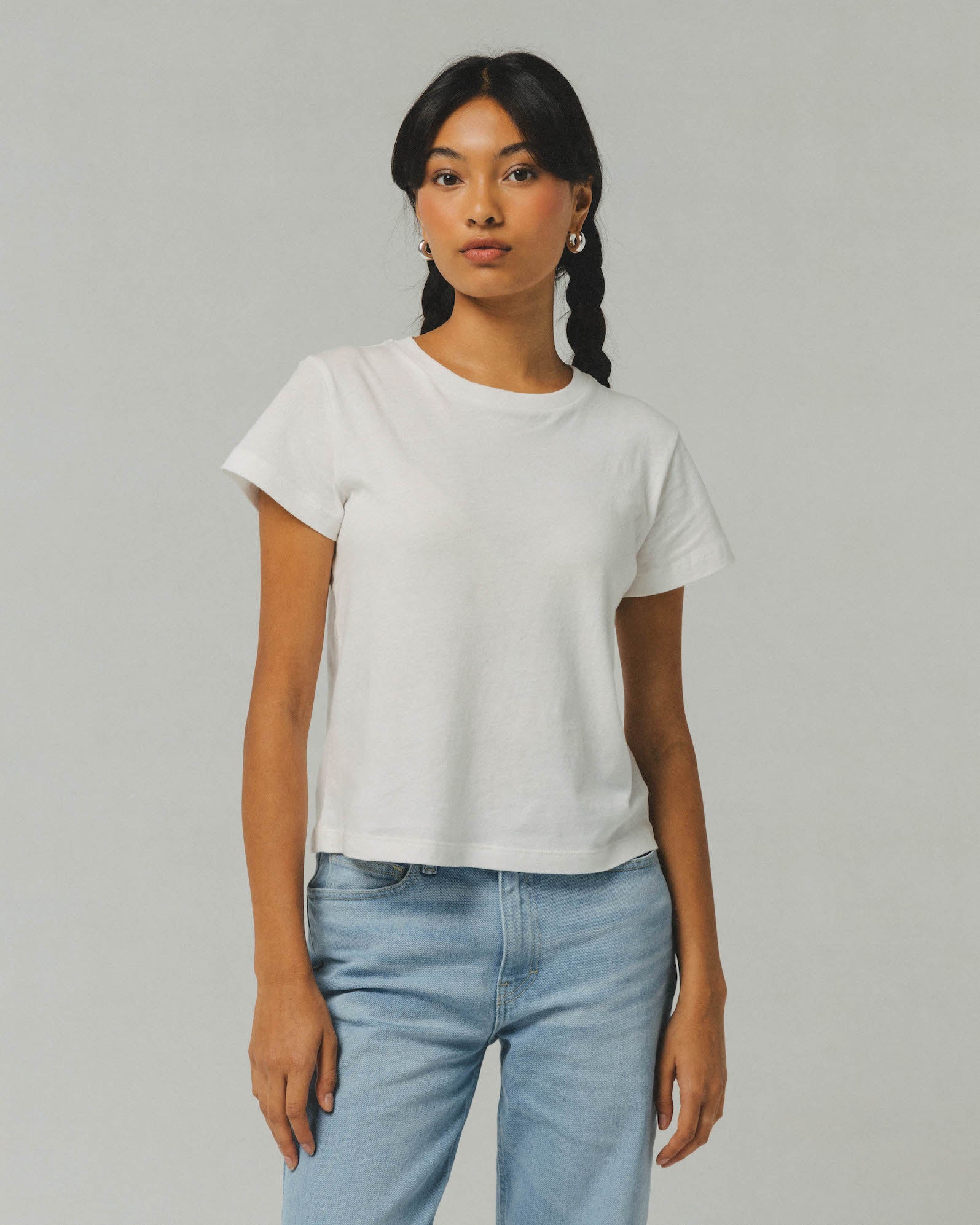 The Cropped Baby Tee - White